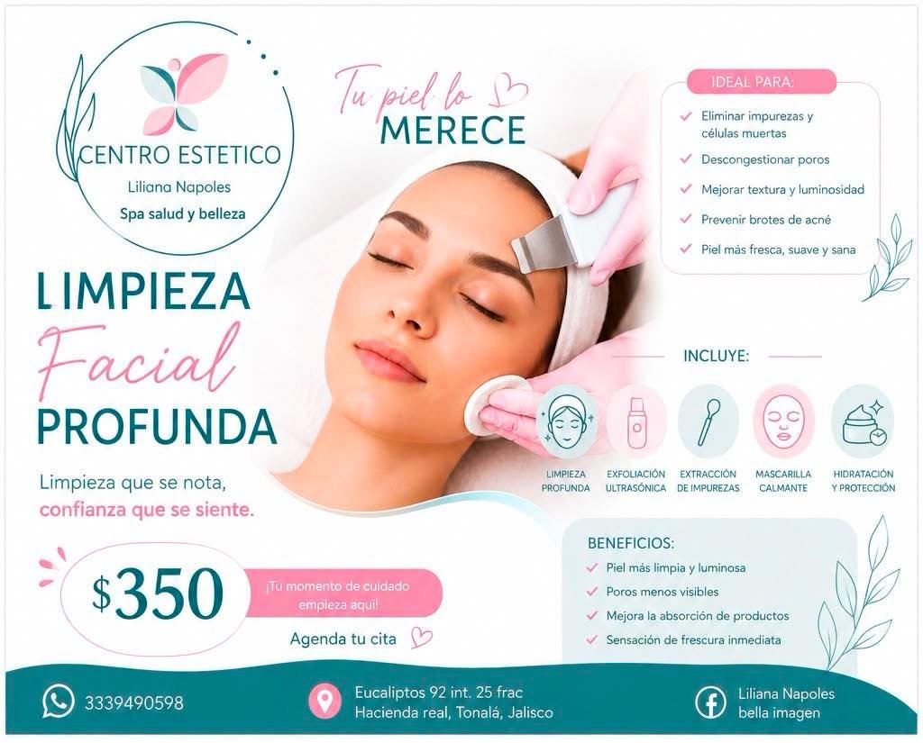 Anuncio de tratamiento facial iluminador